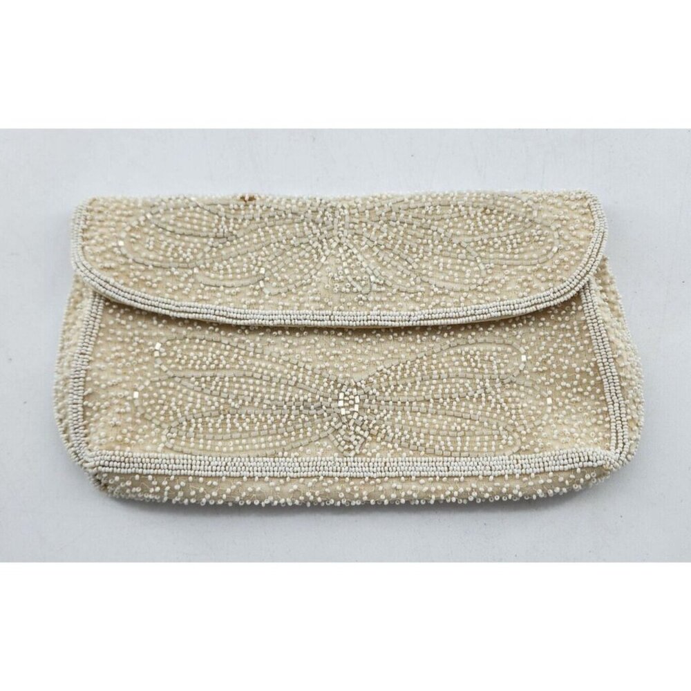 Vtg Walborg Iridescent Beaded Butterfly Clutch Evening Bag Hand Made in Belgium‎